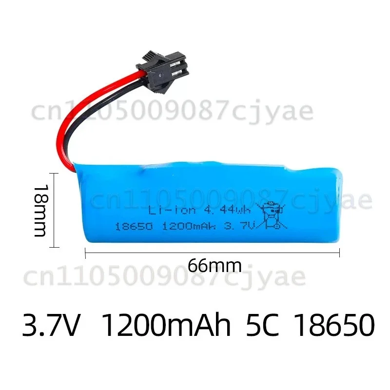 Power Supply Battery 3.7V 1200mAh 18650 High Rate Battery with Protection Board for RC Off-road Climbing Car