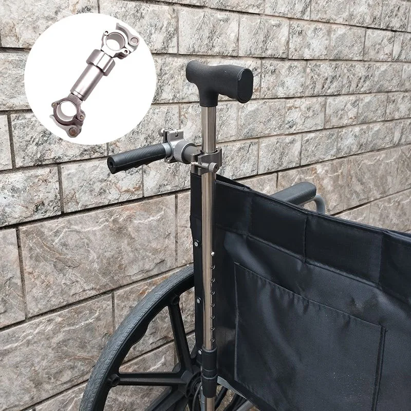 Elektrischer Rollstuhl-Gehstockhalter aus Metall-Aluminium-Magnesium-Legierung, Gehstockclip für Senioren-Mobilitätsroller-Zubehör