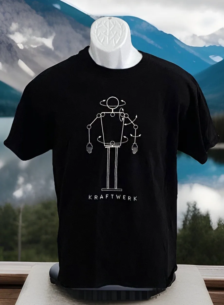 

Kraftwerk Robot Black T Shirt Size L 80s Pop ElectronicPrinted T-Shirt Anime T-Shirt Oversize T-Shirts Tops Men's Clothes