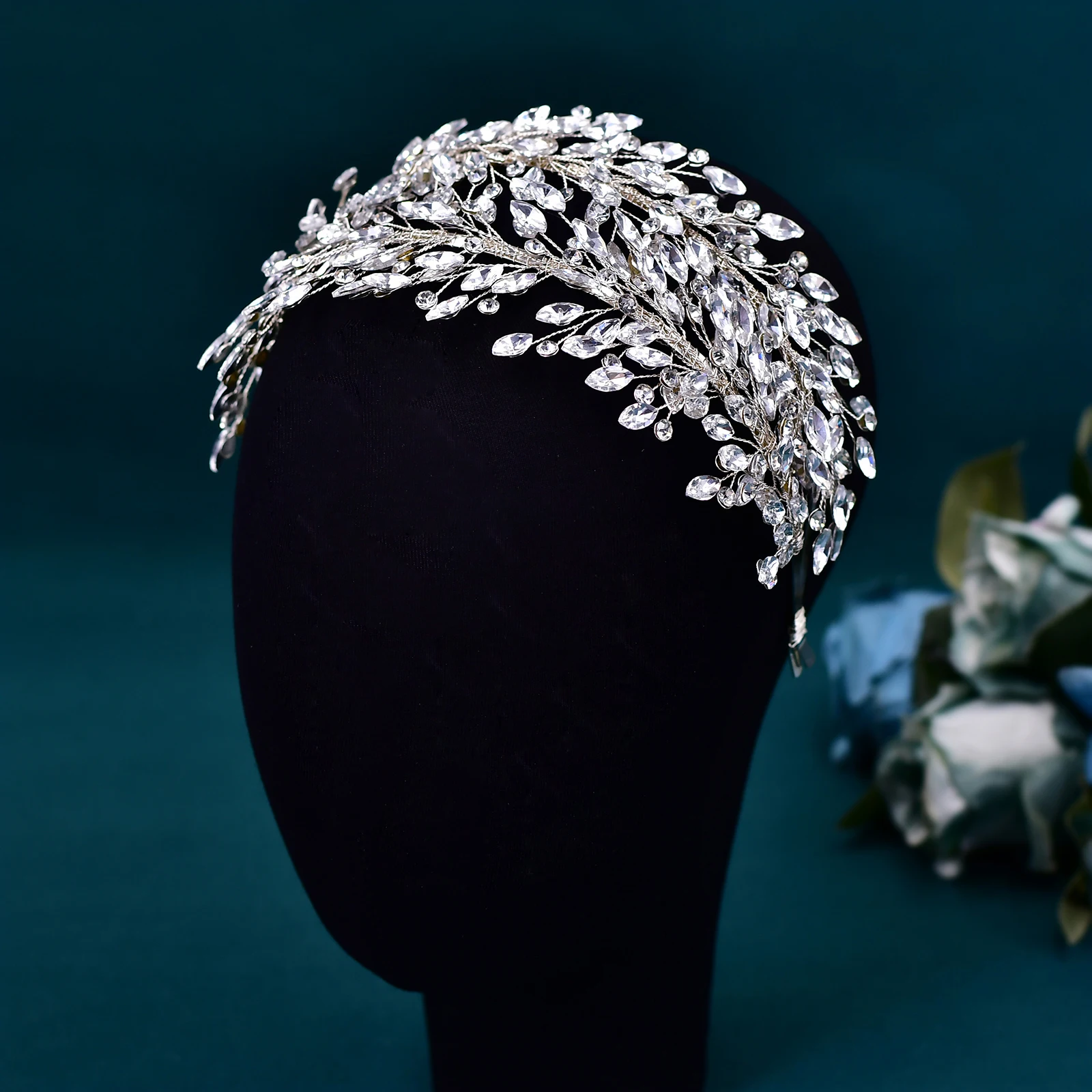 Wedding Headband for Bride Rhinestone Bridal Hair Accessories Crystals Bridesmaid Headpiece Party Woman Headdress Jewelry HP588