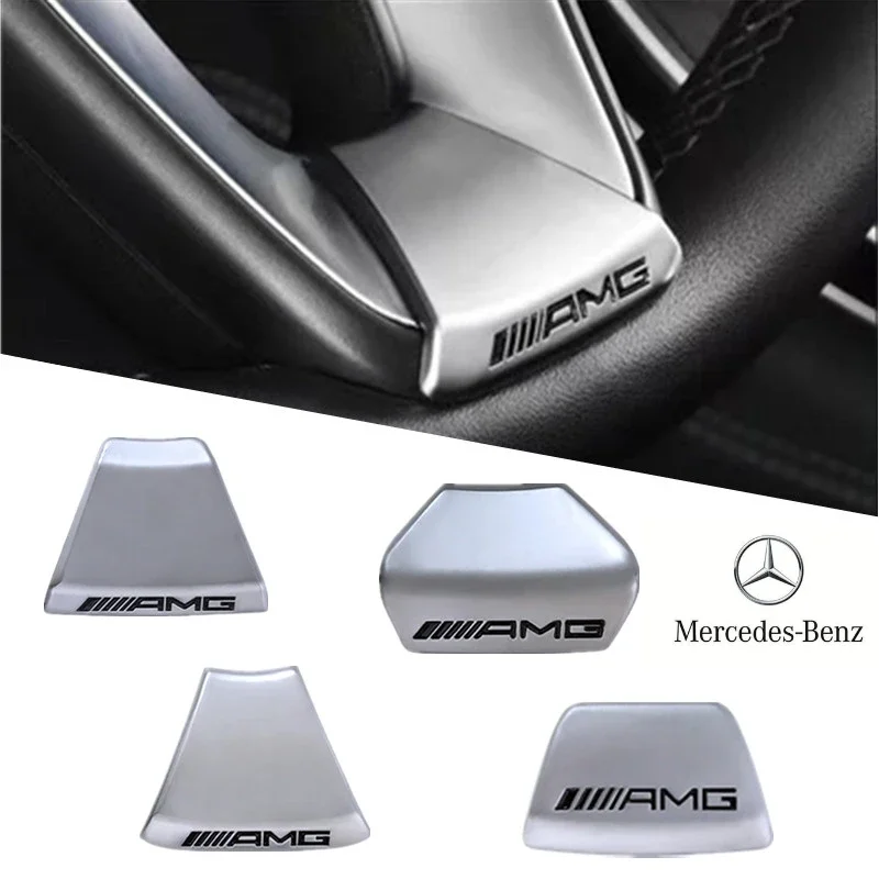 Car Steering Wheel Emblem Sticker Interior Badge Decoration for Mercedes benz A C E class AMG W204 W205 W176 W211 W213 GLA GLC