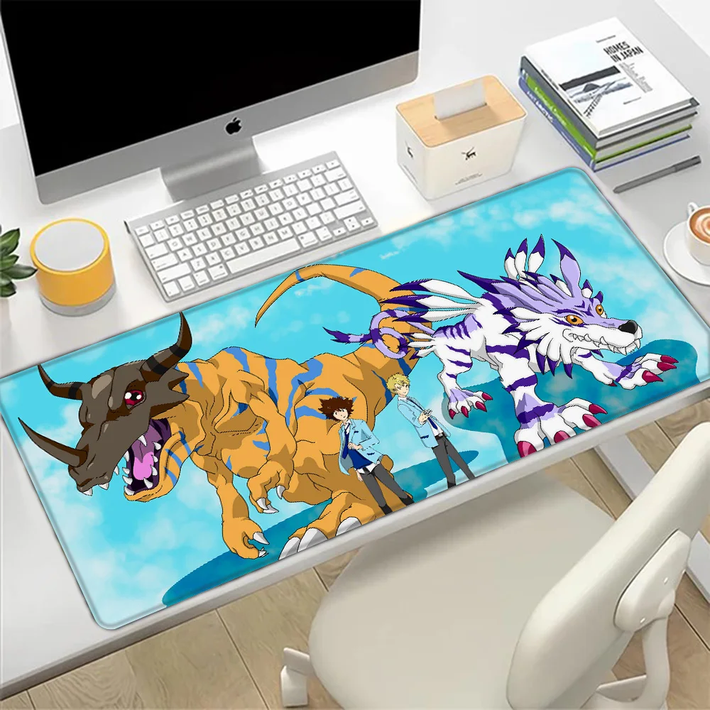 Digimon New Anime Mousepad HD Printing Computer Gamers Locking Edge Non-slip Mouse Pad XXL90x40cm Keyboard PC Desk Pad