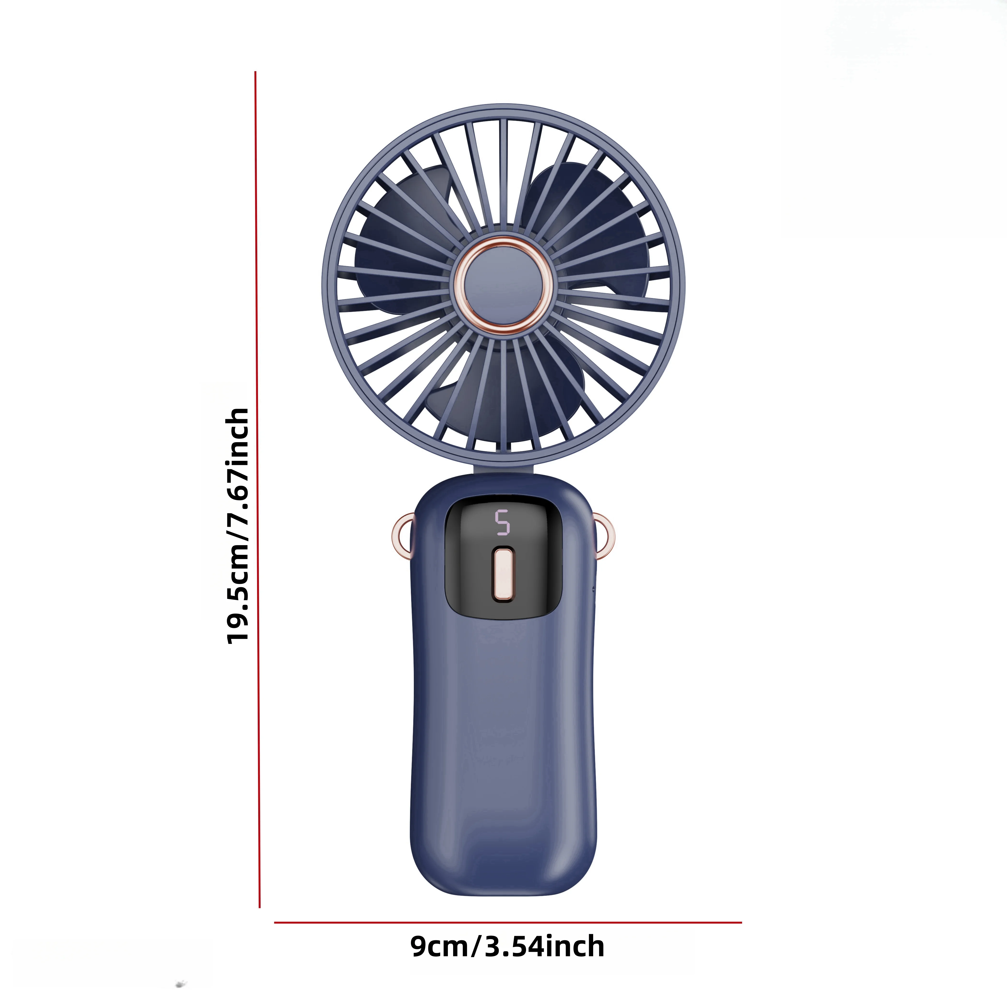 Ventilador portátil Mini USB silencioso, de uso duplo portátil e refrigerador de mesa, colhedor de pescoço conforto, 90 ° dobrável, recarregável para mesa