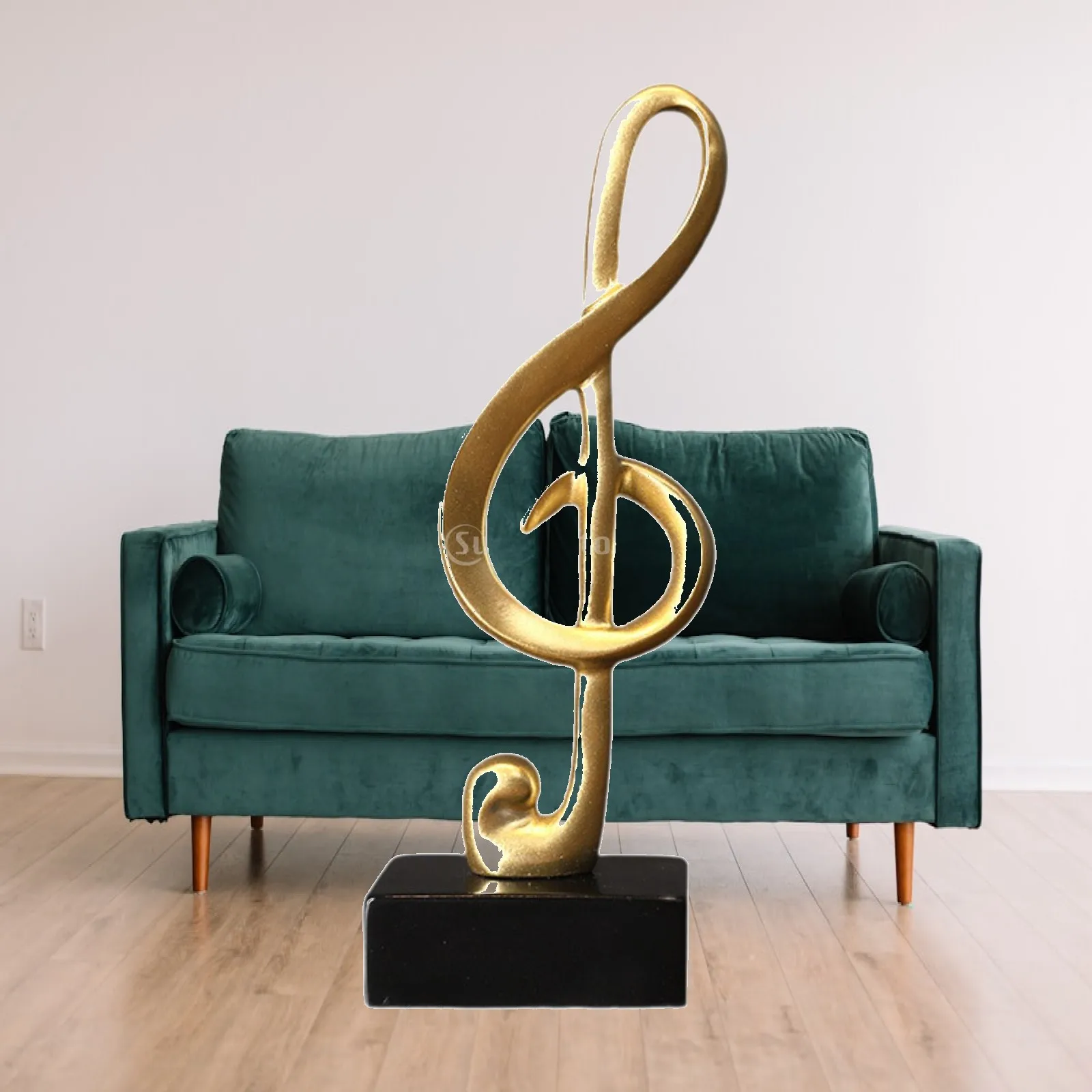 Music Note Sculpture Table Centerpiece Creative Musical Figurine Tabletop Ornament for Office Home Decoration Souvenir Gift
