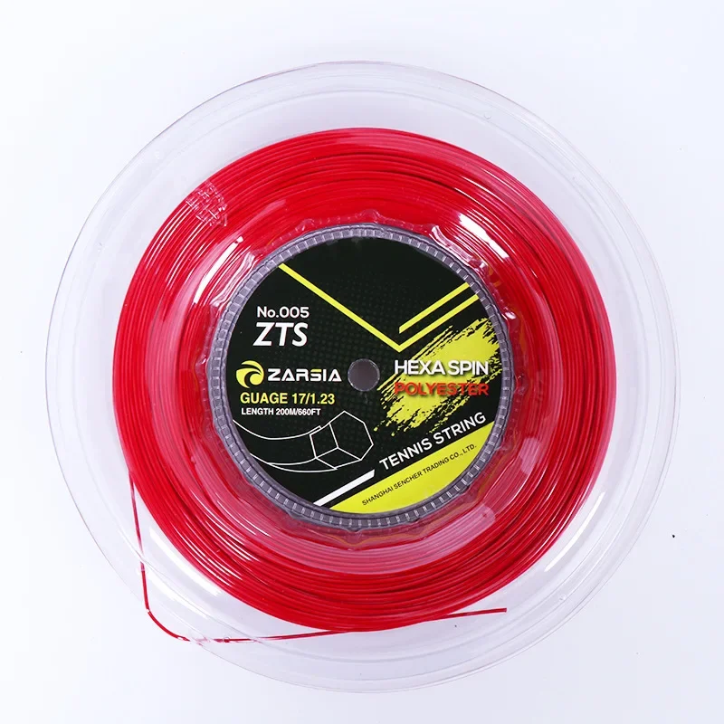 ZARSIA Hexagon Tennissaiten Langlebige Hex-Polyester-Schlägersaite 1,23MM 200M 1 Rolle – Detail 5