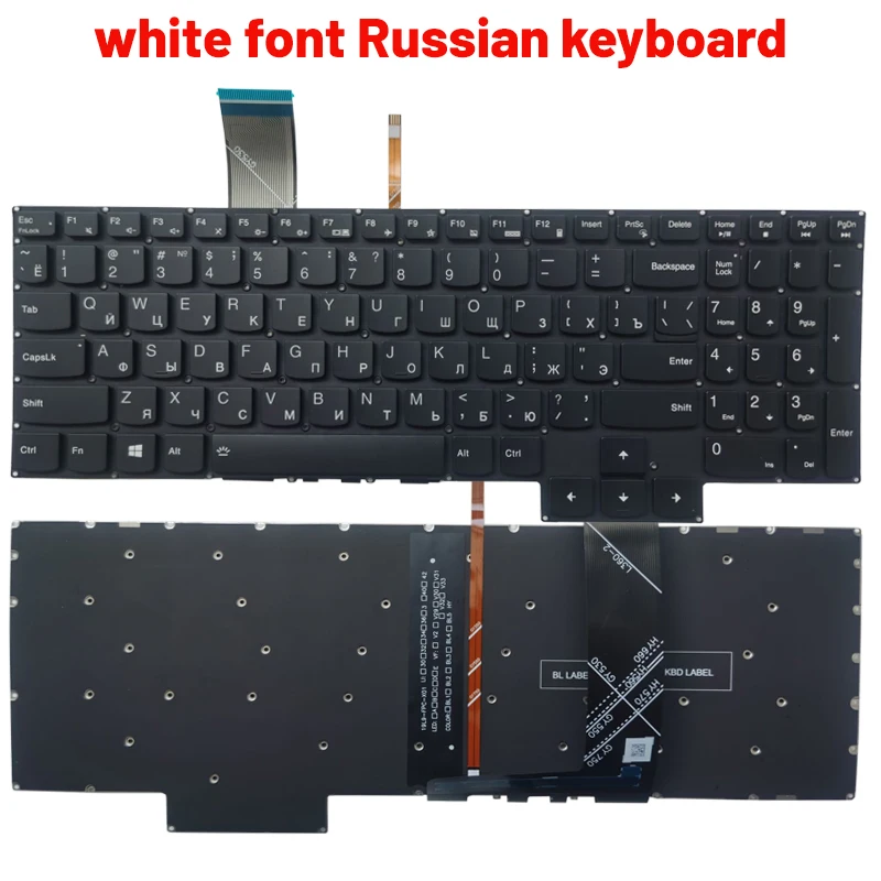 Imagem -02 - Teclado Portátil para Lenovo Ideapad Gaming Luz de Fundo para Ideapad Russo Eua Reino Unido Francês Espanhol 315imh05 15arh05 15ach05 3-15ach6 3-15ihu6 Novo