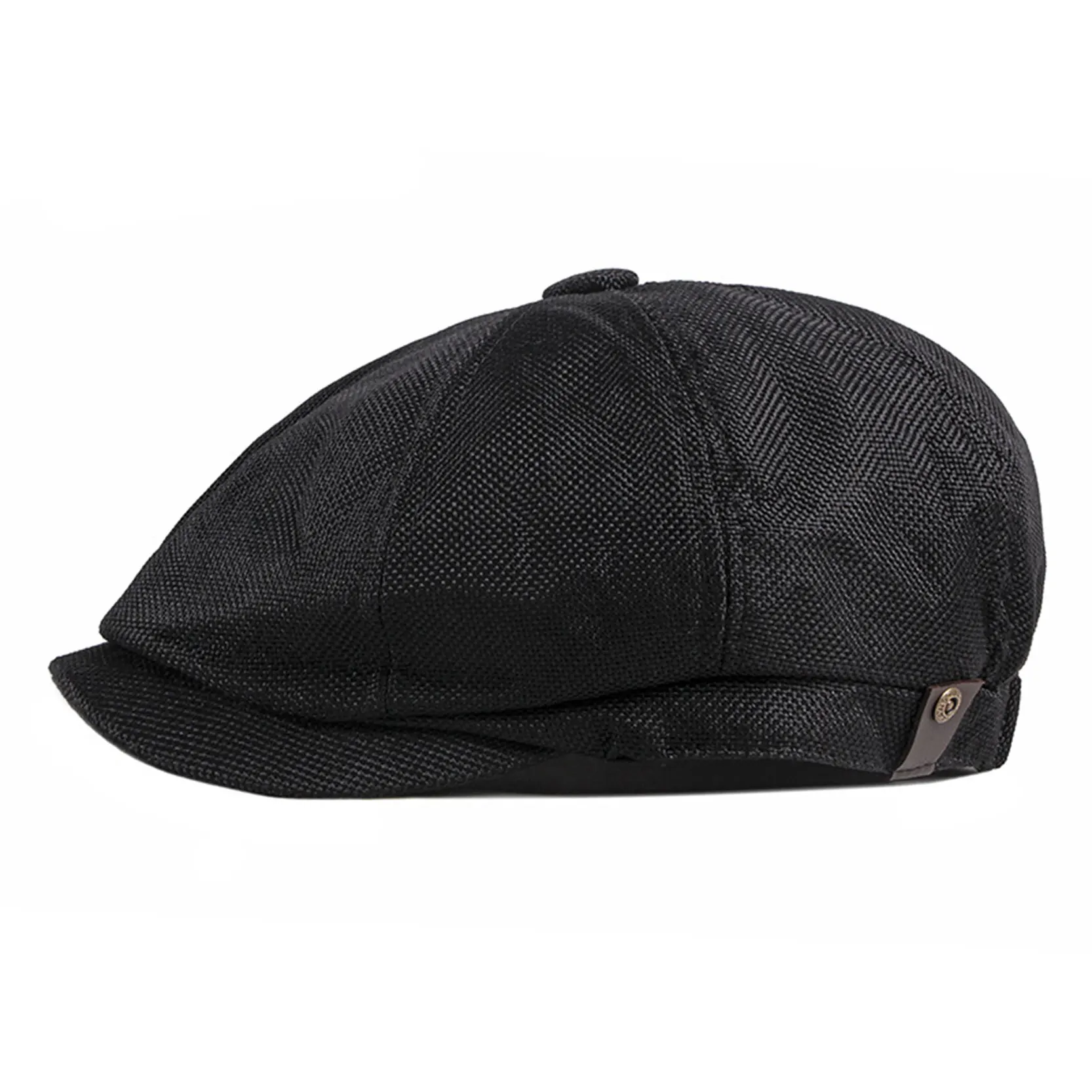 Men's Spring Summer Lightweight Breathable Faux Linen Ivy Newsboy Cabbie Gatsby Driving Beret Golf Sun Hat Cap For Outerwear