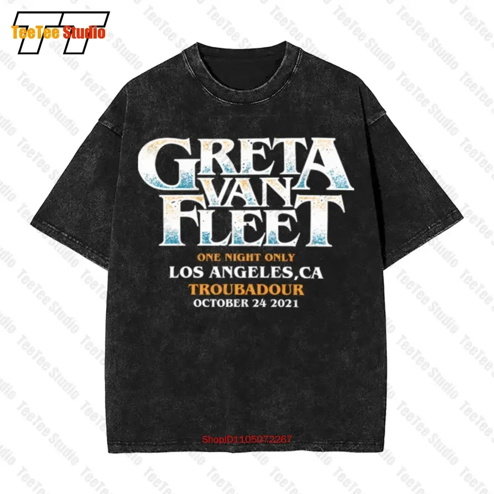 Greta Van Fleet New Vintage Oversized T-Shirt October 24 2021 Troubadour Los Angeles Ca 9W5Z