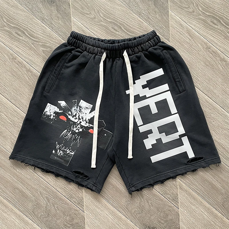 

Модные молодежные шорты Bla 3D Print Sports Ver Abrae Ripped Casual для летнего сезона, тонкие, повседневные, трендовые