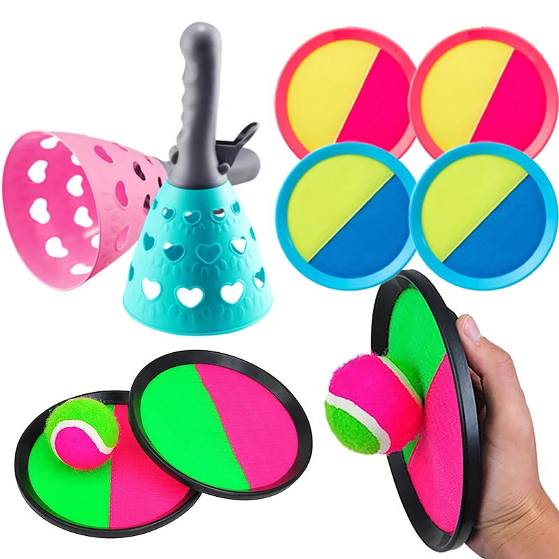 Children Sports Toys Toss & Catch Ball Sticky Balls Parent-child Interaction Gifts Summer Outdoor Beach Toy Multiplayer Game TMZ