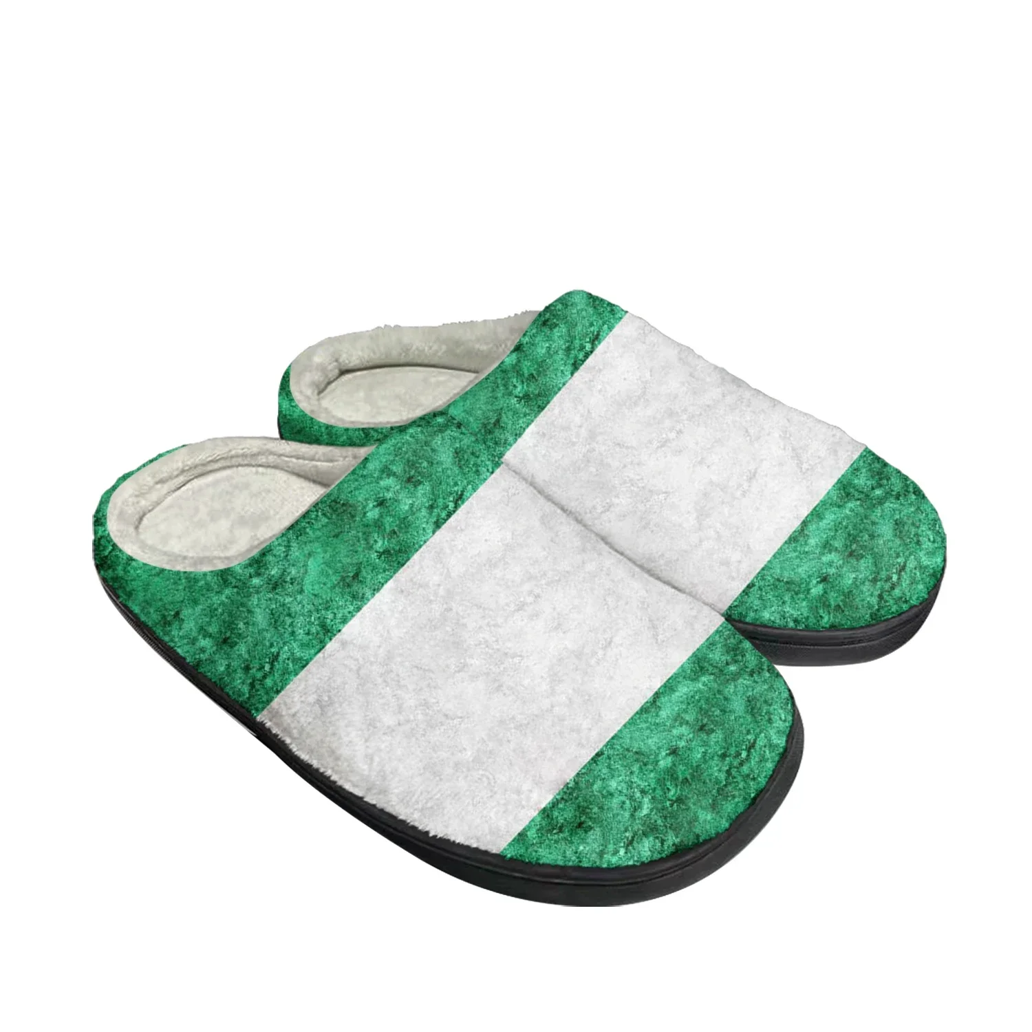 

Nigerian Flag Home Cotton Custom Slippers Mens Womens Sandals Nigeria Plush Bedroom Casual Keep Warm Shoes Thermal Slipper