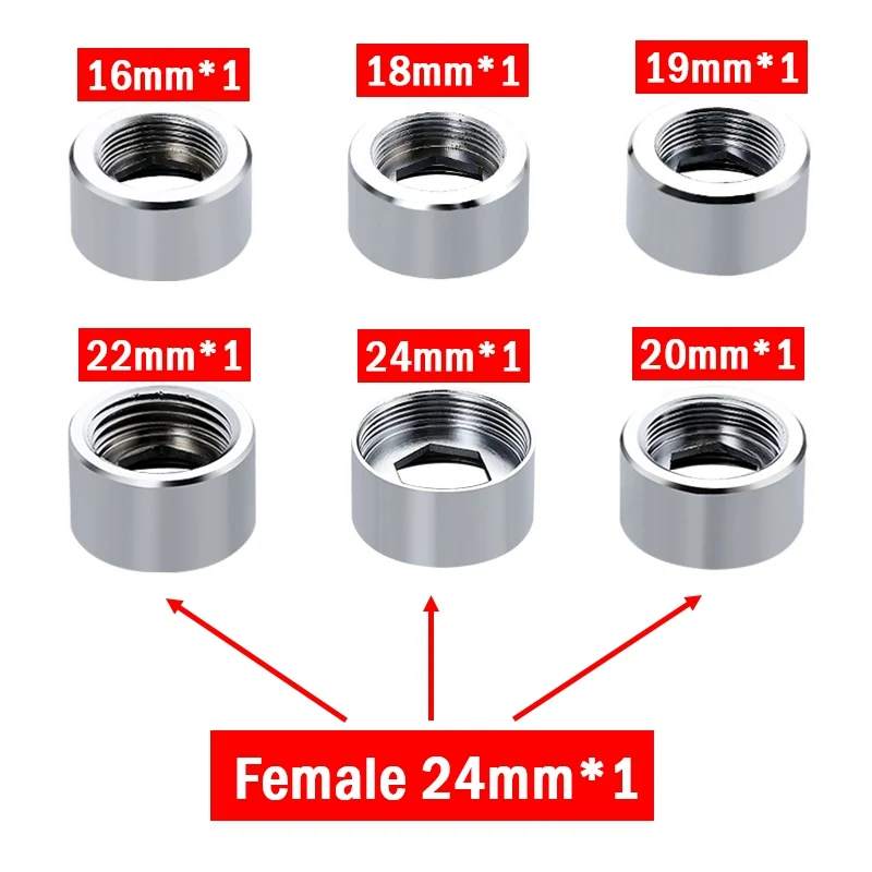 1PC Female x Female Tap Aerator Connector Faucet Adapter M24 To M22 Faucet Joint Kitchen Bathroom Water Tap Adapter Faucet Joint