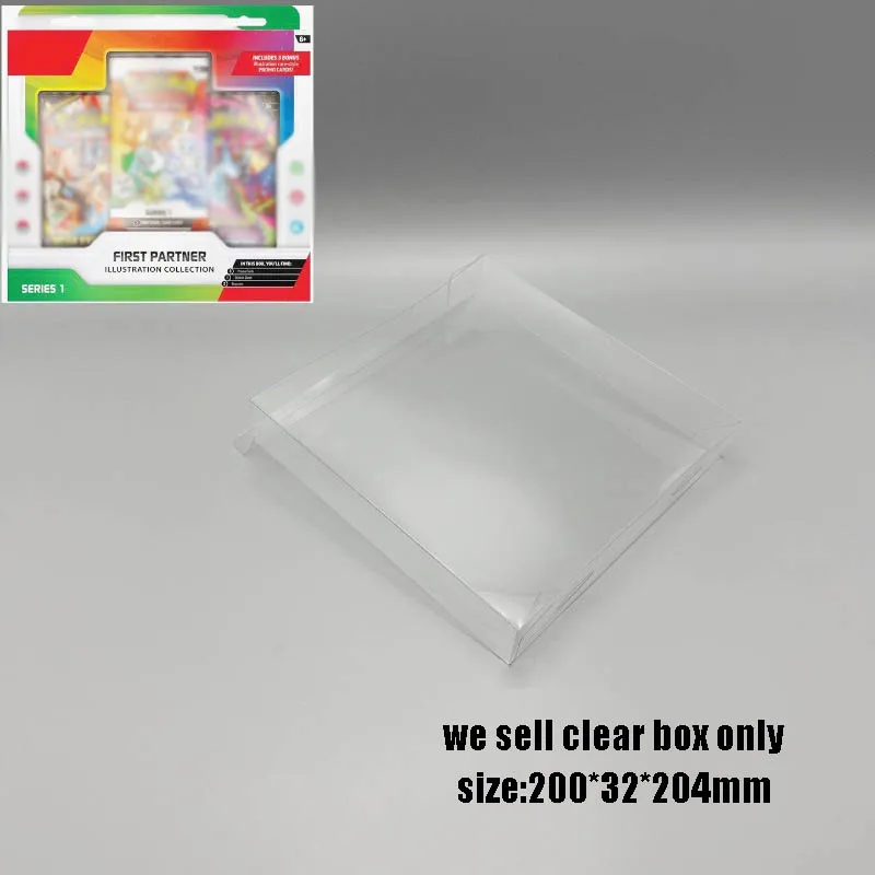 Boîte en plastique PET transparente pour PTCG : Boîte de rangement pour la collection d'illustrations du 30e anniversaire de First Partner, série 1