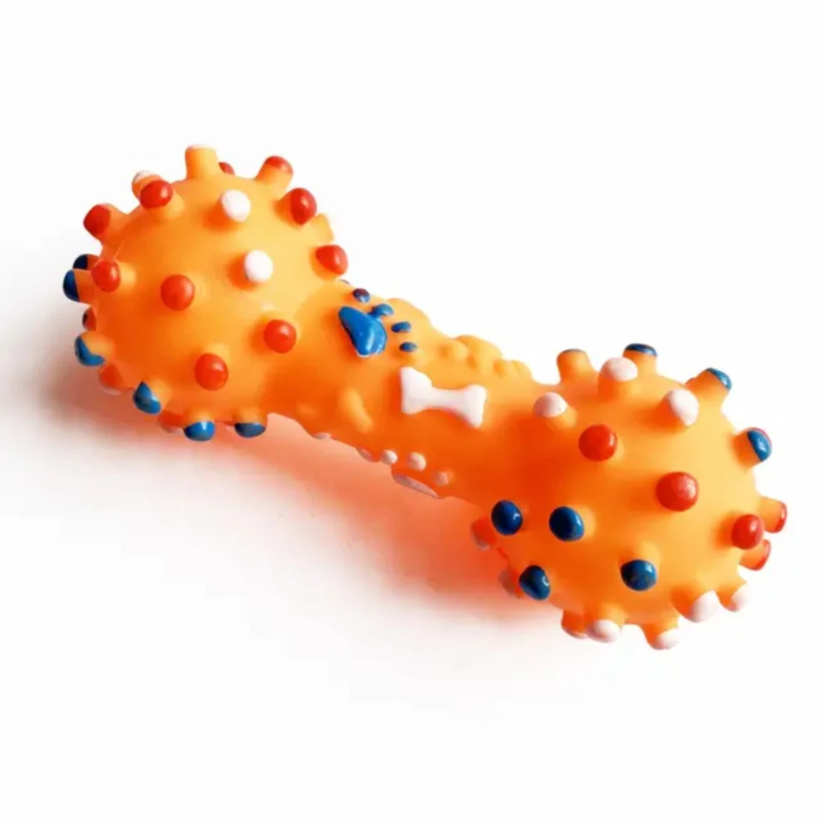 1pc Orange Bone Shape Training Dog Voice Toy Dog Toy Squeak Pet Chew Bite Resistant Pet Training Accessories Jouet pour chien