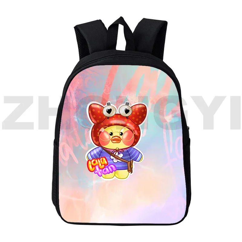 Lalafanfan Duck 3D Backpacks Funny Duck School Back Pack for Boys 12/16 Inch Top Quality Canvas Travel Leisure Satchel Crossbody