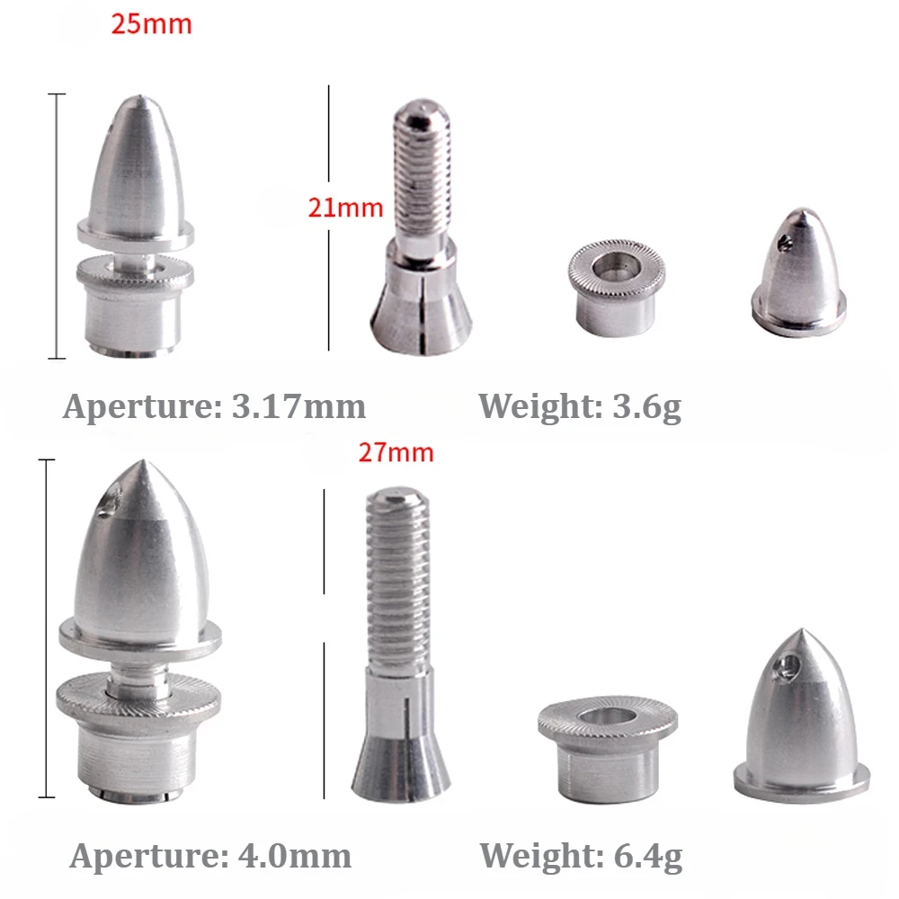 Verbesserte 5PCS3mm/3,17mm/4mm/5mm Aluminium Bullet Propeller Adapter Halter M5/M6/M8 für RC Flugzeug Spinner Quadcopter Motor Teile – Detail 8