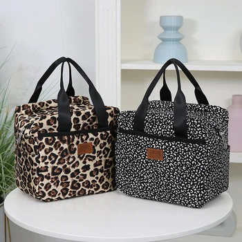 Thickened Nylon Fabric Lunch Bag with Aluminum Foil Inner Large Capacity Portable Lunch…
