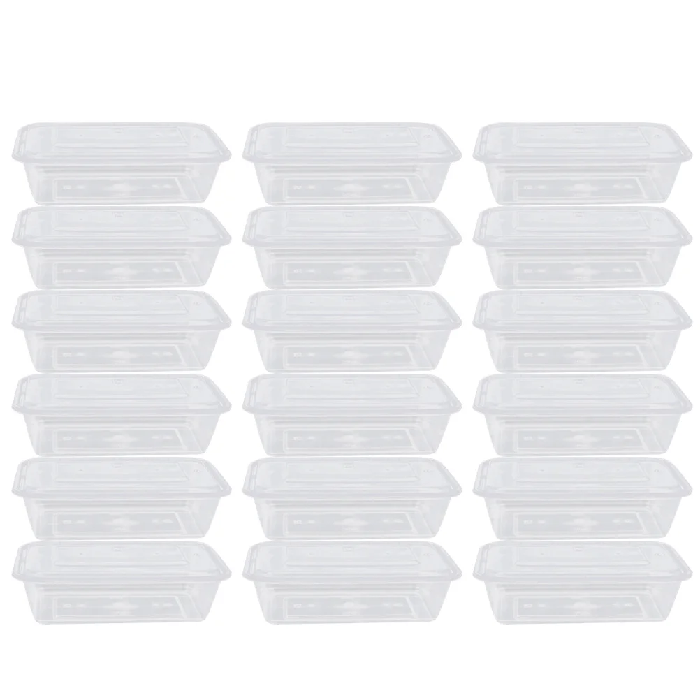 

50Pcs Transparent Take Out Boxes Temperature Resistant Eco Friendly No Smell Ideal for Restaurants Party Lunch 750Ml