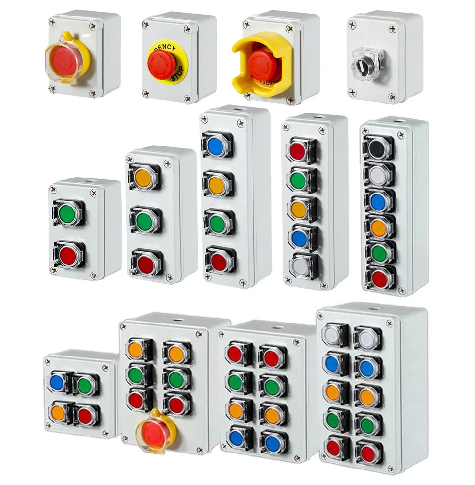 Indoor and outdoor button box Emergency stop start switch Power reset alarm iron door elevator motor Electrical control box