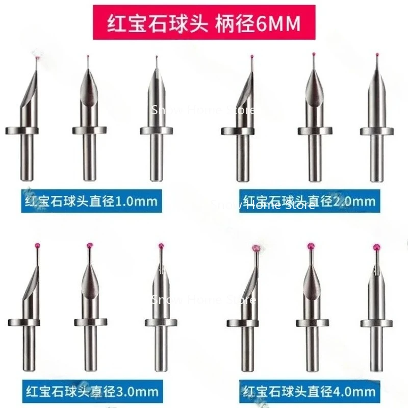 

1pc Eccentric Stylus Ruby Ball Probe for TESA Trimos 6mm Height Gauges Measuring Head Altimeter Contacted Point