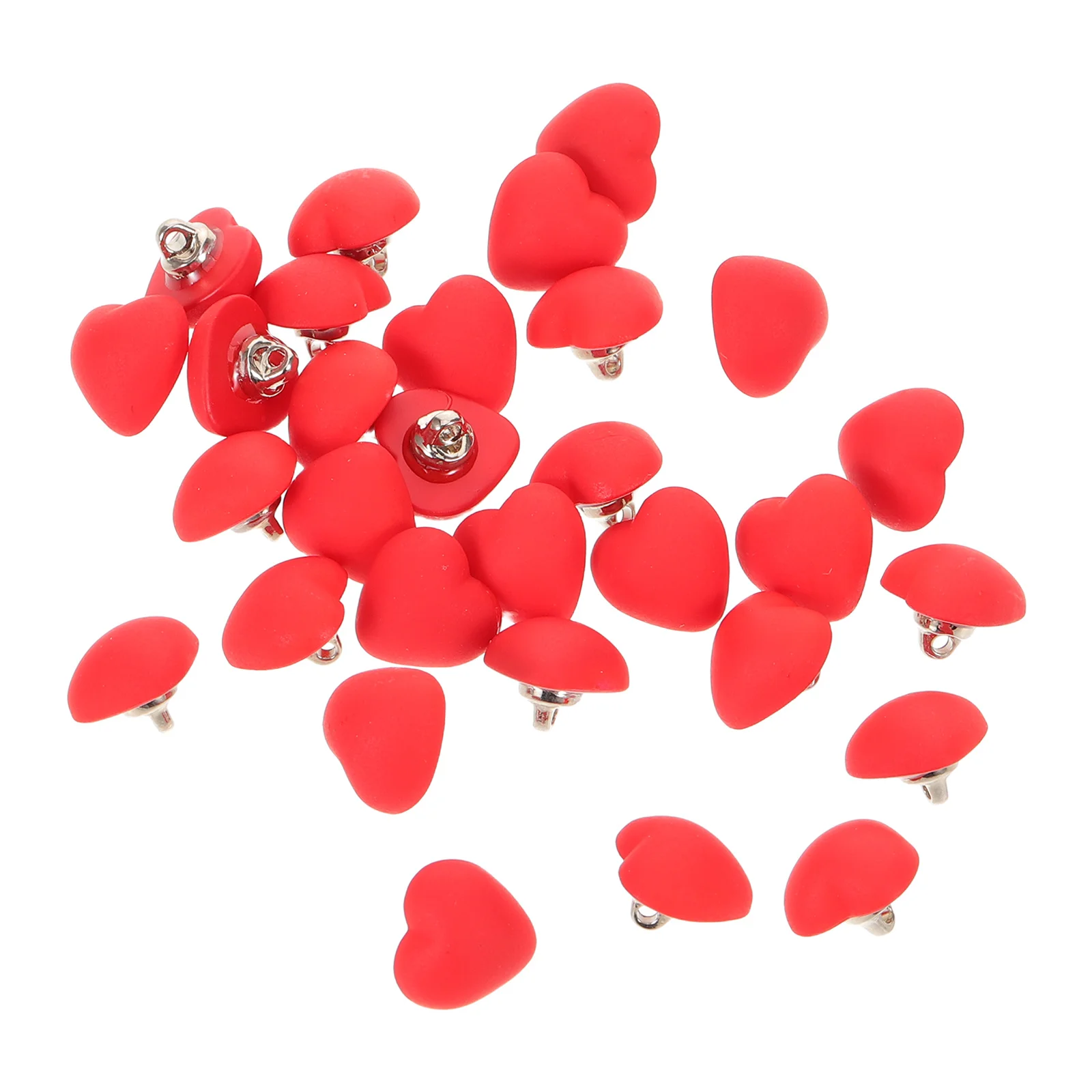 

30Pcs Heart Shaped Sewing Buttons 12mm Plastic Decorative Fasteners for Clothing Craft DIY Crochet Handmade Accessories