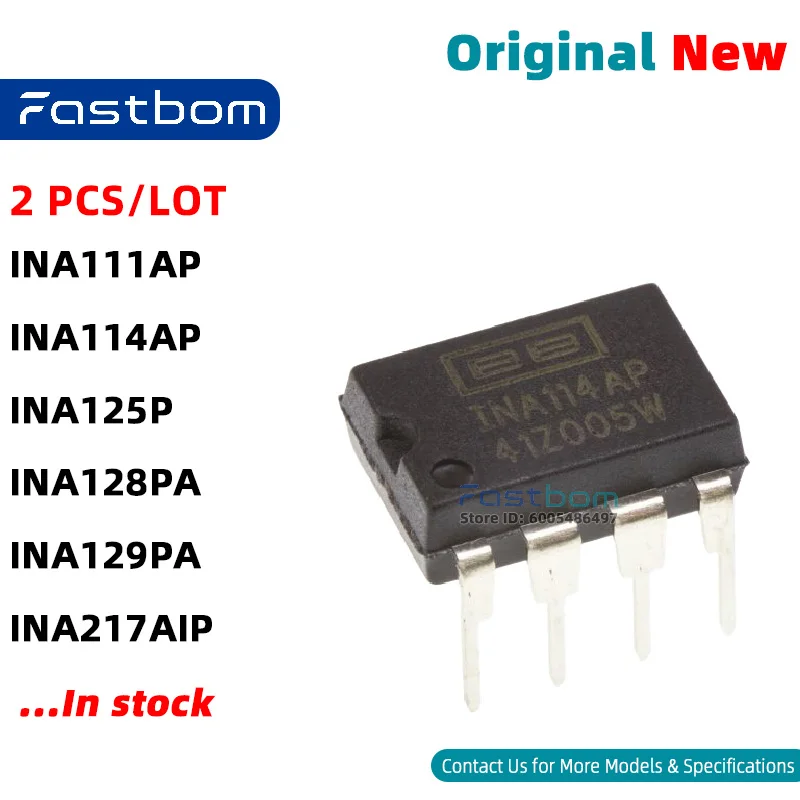 INA111AP INA128PA INA114AP INA125P INA217AIP INA129PA PDIP-8 INSTRUMENTATION AMPLIFIER New Original