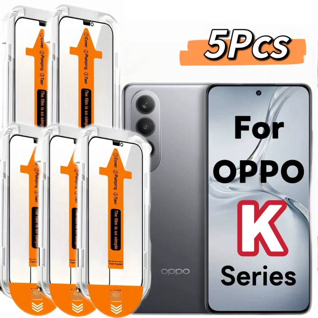 

5Pcs HD Tempered Glass Screen Protector for OPPO K3 K5 K7 K9 K10 K11 K12 K13 Series