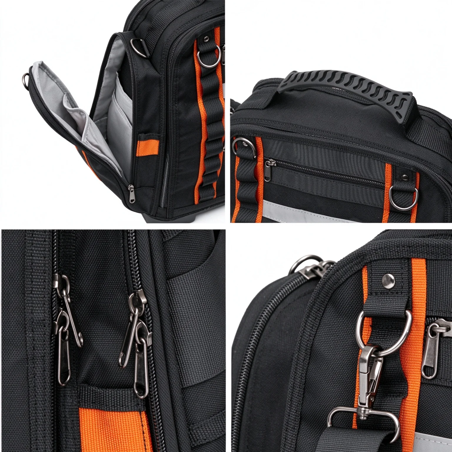 Portable Shoulder Tool Bag, Thickened Durable Storage Bag with Reinforced Base and Multiple Pockets
