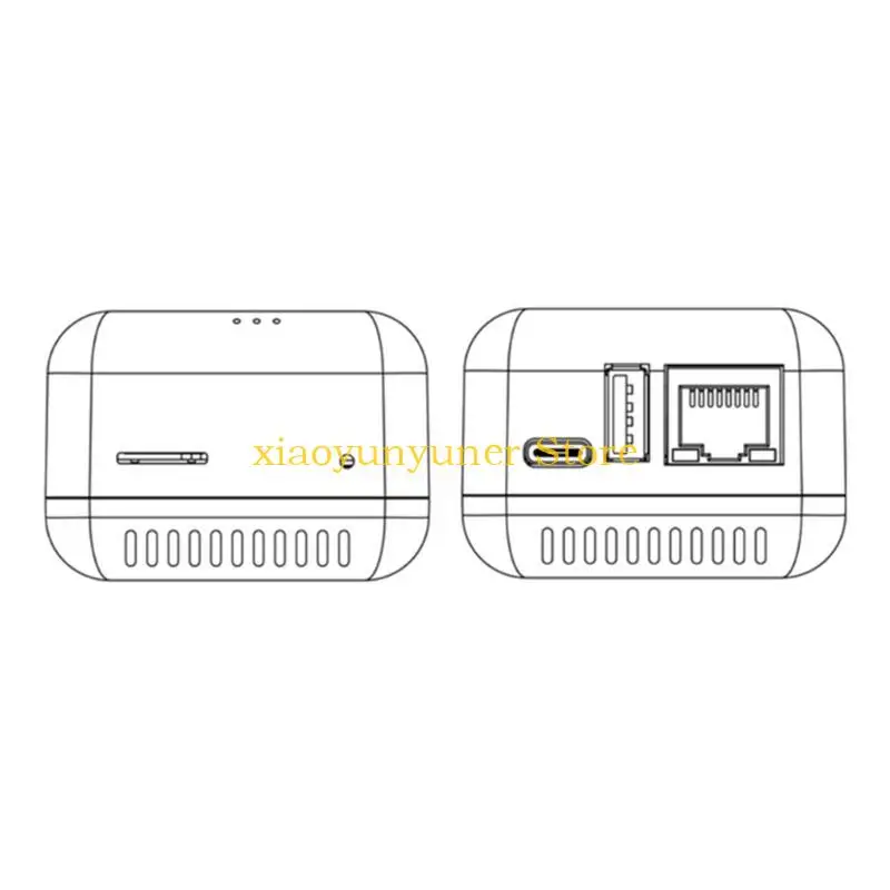 

P9JB NP330 Network USB 2.0 Print Server Support 10/100Mbps RJ45 LAN Port for Androids Phones Computer Printer Only