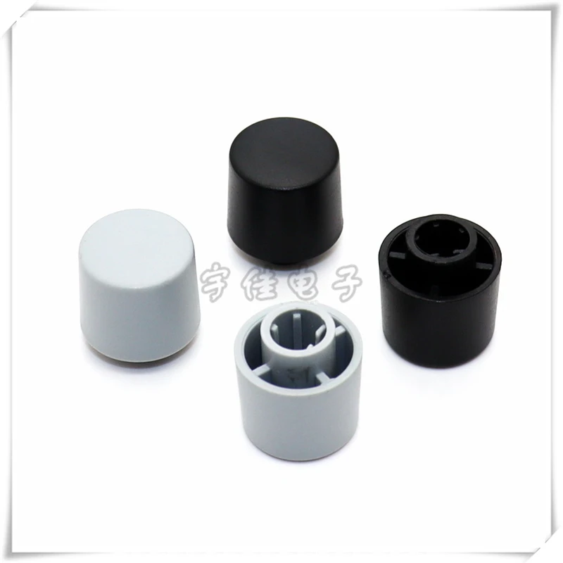 10PCS Plastic Step Half Shaft Knob No Indication Knob Cap D Axis Potentiometer Knob Cap Mixer Knob Cap