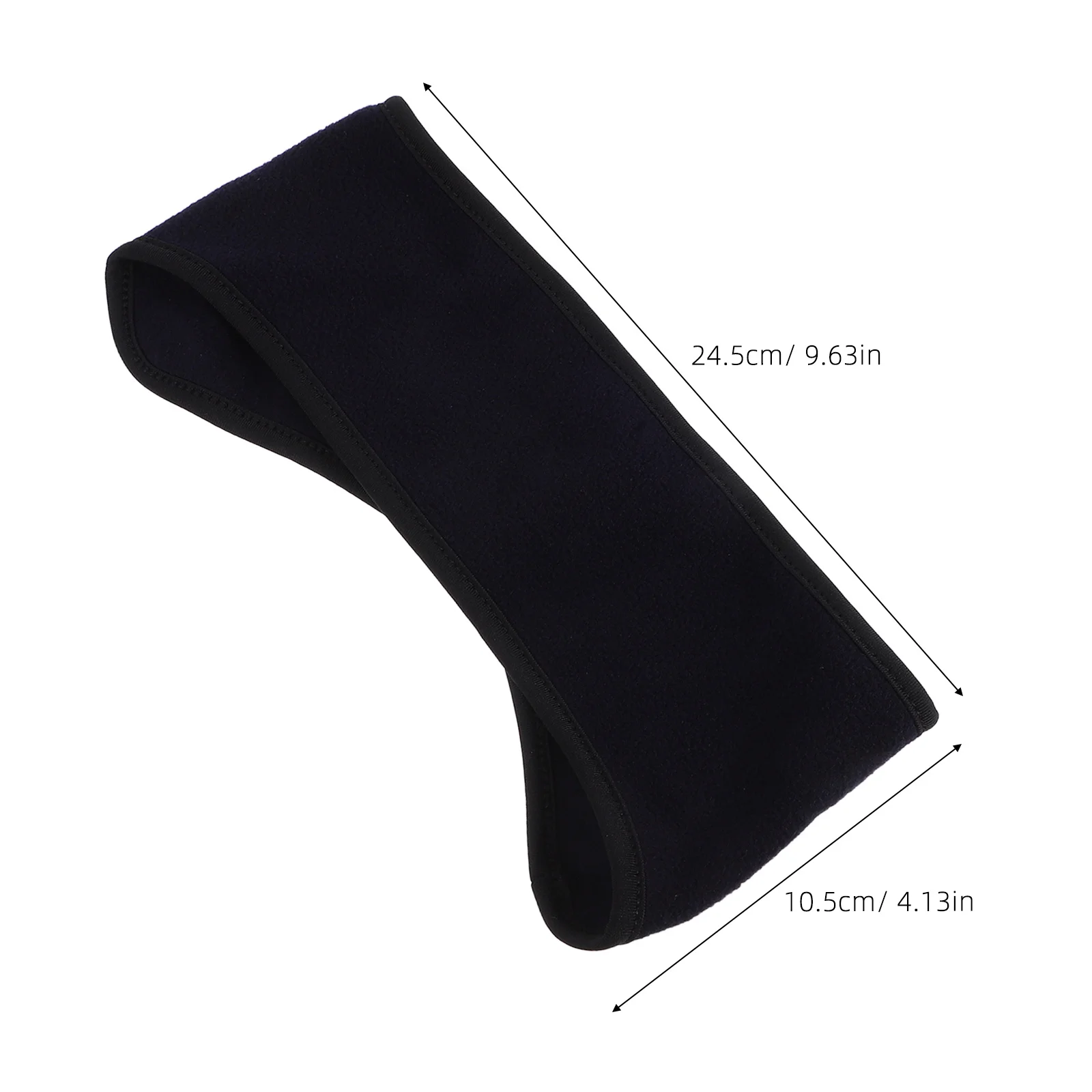 2 قطعة عصابة رأس رياضية شتوية أسود كحلي من الصوف الحراري للجري وركوب الدراجات والتزلج غطاء للأذن لتدفئة الأذن وتمارين الطقس البارد