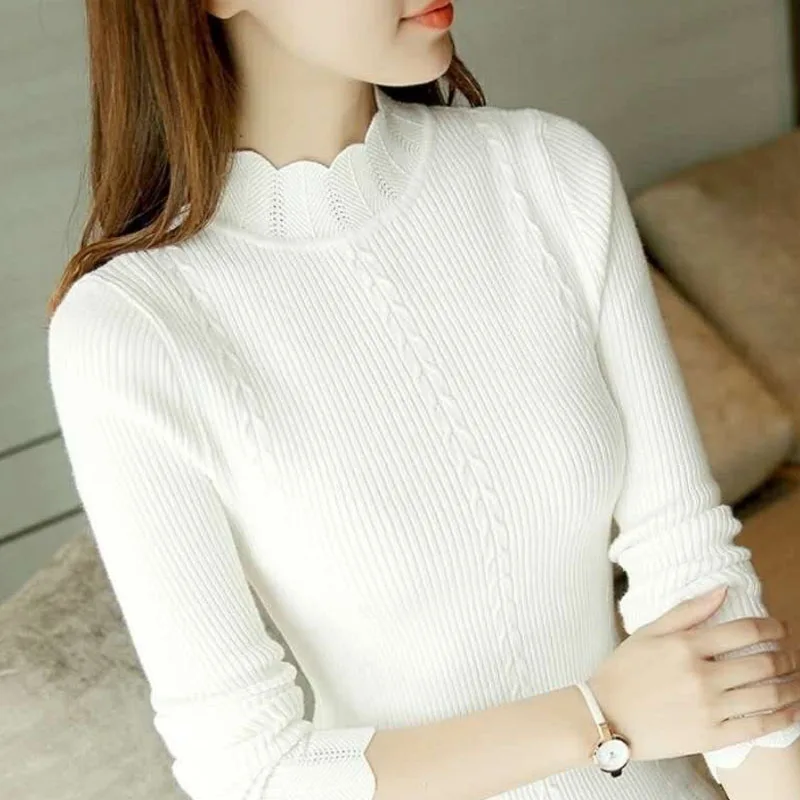 Nuovi maglioni a maniche lunghe pullover moda Casual Bottoming vestiti autunno inverno donna top maglione lavorato a maglia donna maglione