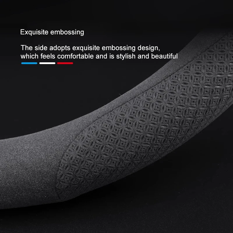 D Shape Car Steering Wheel Cover For Ford Focus mk2 mk3 Fiesta mk7 Ranger Mondeo mk4 S-MAX Kuga Mustang Ranger Explorer Escape