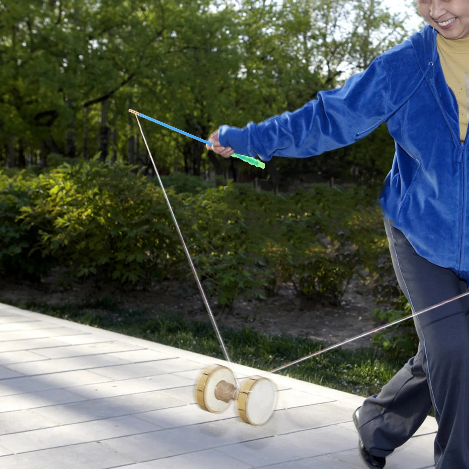 

2pcs Chinese Diabolo Stick Wear-Resistant Replacement For Outdoor Fitness Juggling Handstick Elderly Reusable Bearing Sturdy