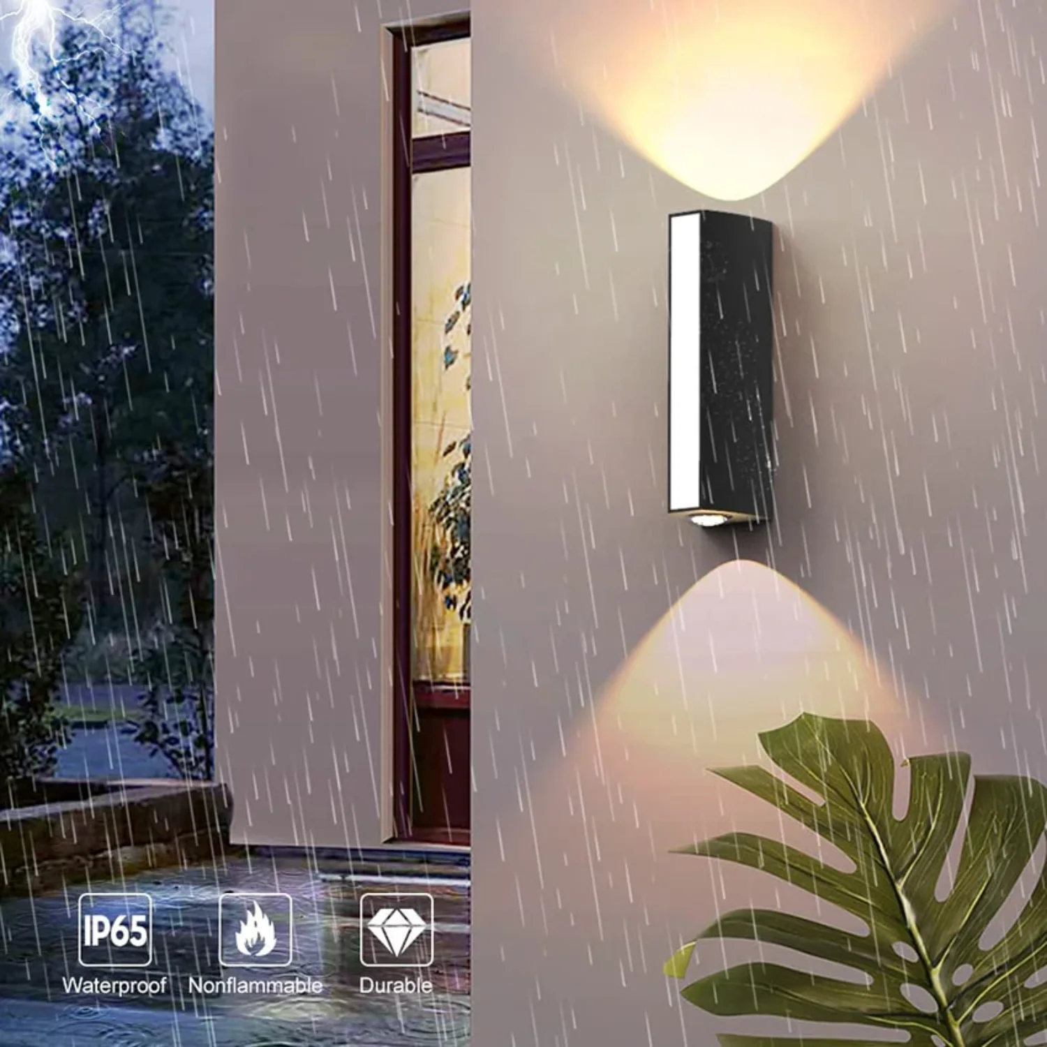 Lámpara LED de pared impermeable para exteriores de 18W, lámpara para porche, luces LED de pared para jardín, luminaria para patio, iluminación para decoración de pared Exterior