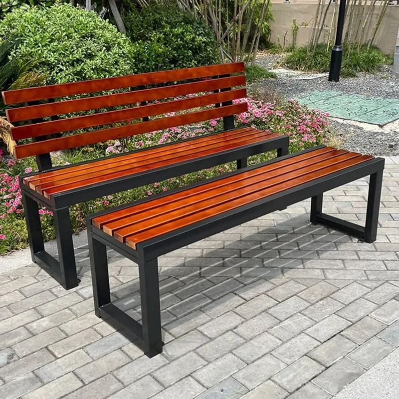 Modern Outdoor Solid Wood – with Backrest, Waterproof & Weather-Resistant, Multiple Seating Options, Patio & Garden Le