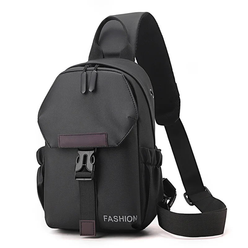 Fashion casual men's chest bag business travel simple versatile shoulder bag large capacity outdoor sports riding crossbody tide
