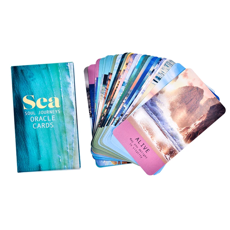 Sea Soul Journeys Oracle Card Tarot Prophecy Fate Divination Deck Family Party Board Game Beginners Cards Fortune Telling Game