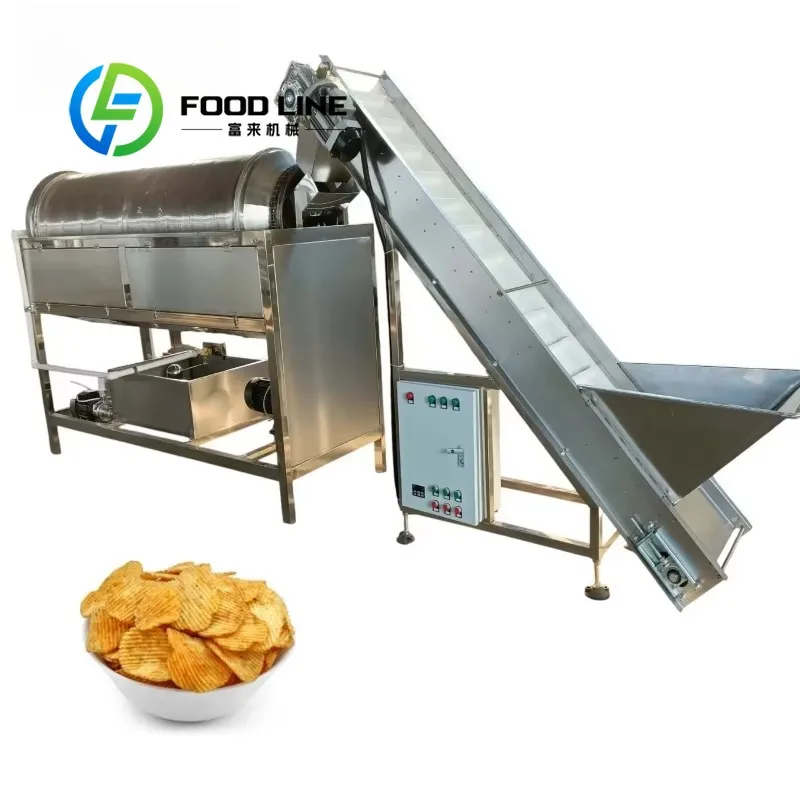 Rotary Seasoning Drum Machine Tilting Discharge Structure Realizes Fast Material Output After Completing Seasoning Procedures