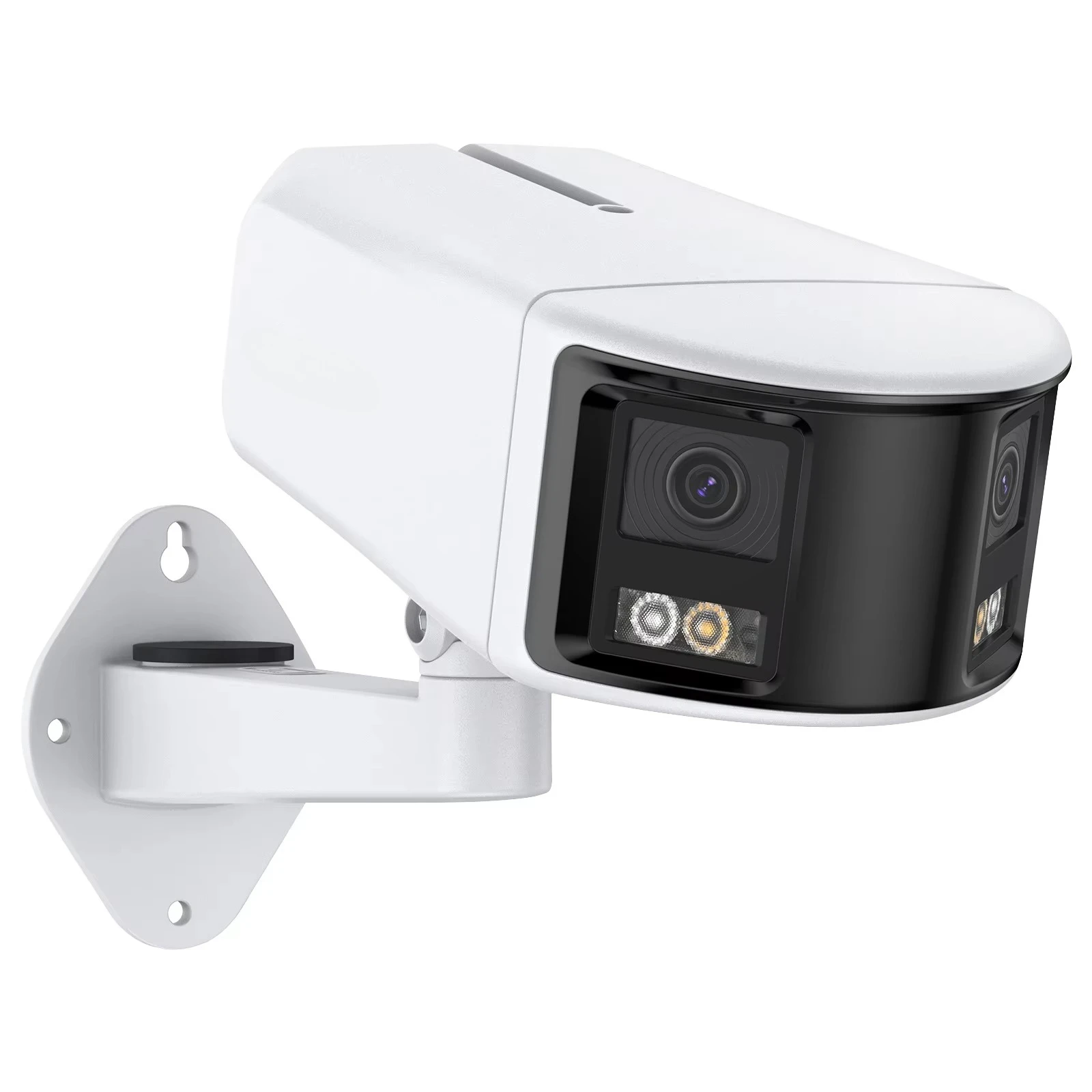 FCD600 6MP PoE IP Dual Lens Panoramic Network Camera 180° FoV Smart Hybrid Light AI Two Way Audio SD Card Slot CCTV Camera