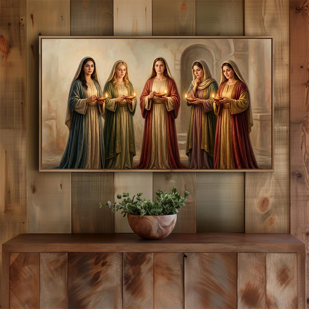 Catholic Art Oil Painting Prints Christmas Religious Three Kings Adoration of Magi Poster Holy Family Nativity Art Canvas Print