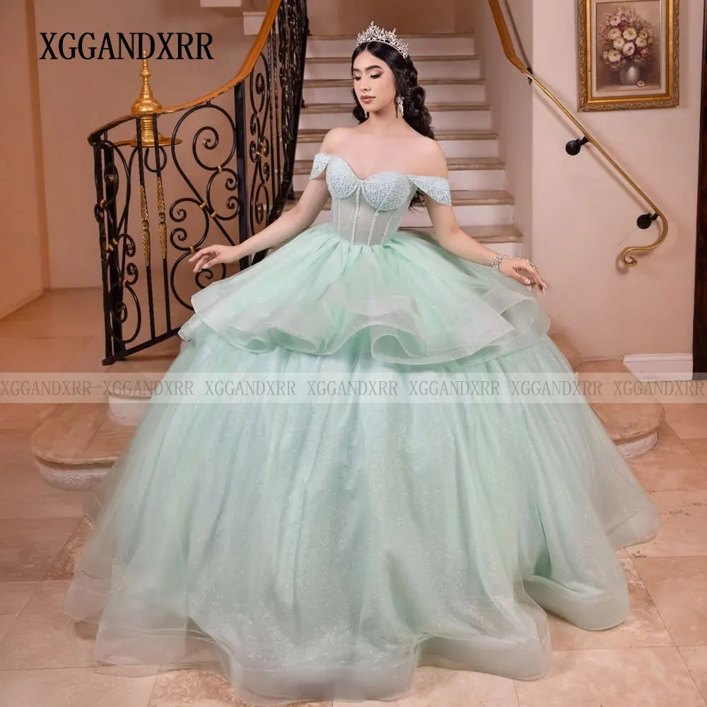 Maßgeschneiderte rosa Quinceanera-Kleider 2025, luxuriöses Ballkleid, zwei in einem Schichten, süßes 16-Kleid für Mädchen, Vestidos De 15 Anos, Partykleid