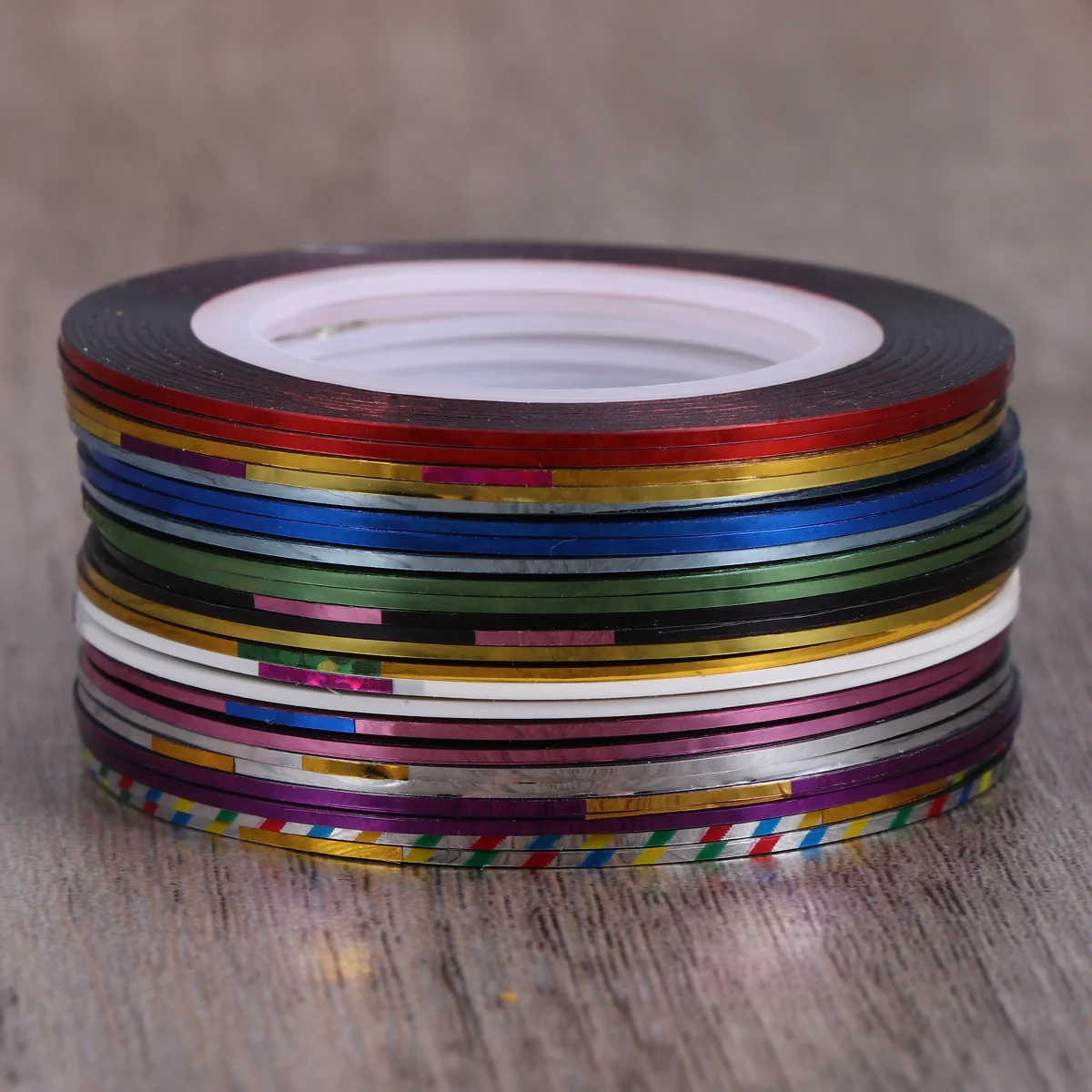 

30pcs Shining Striping Tapes Sparkle Diy Stickers For Manicure Pedicure 0.8Mm 20M/Roll Adhesive Decor Art Lines Glitter Tapes