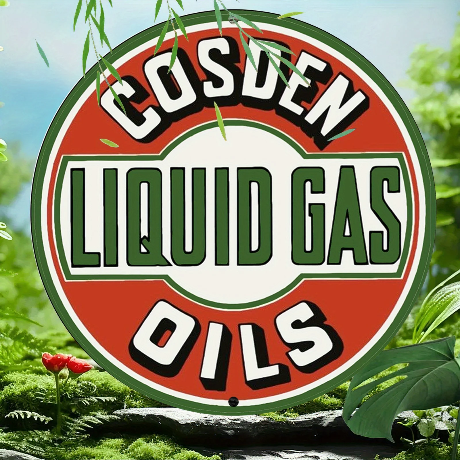 Cosden Liquid Gas Oils Vintage Metal Sign,1pc,Aluminum Wall Decor for Weather & Scratch Resistant, Pre-drilled for Easy Hanging