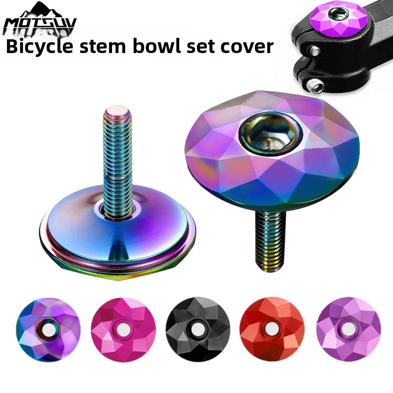 

Colorful Titanium Alloy Bike Bowl Cover Set Easy to Install Headset Cap for Mountain and Road Bikes and Lightweight Accessories
