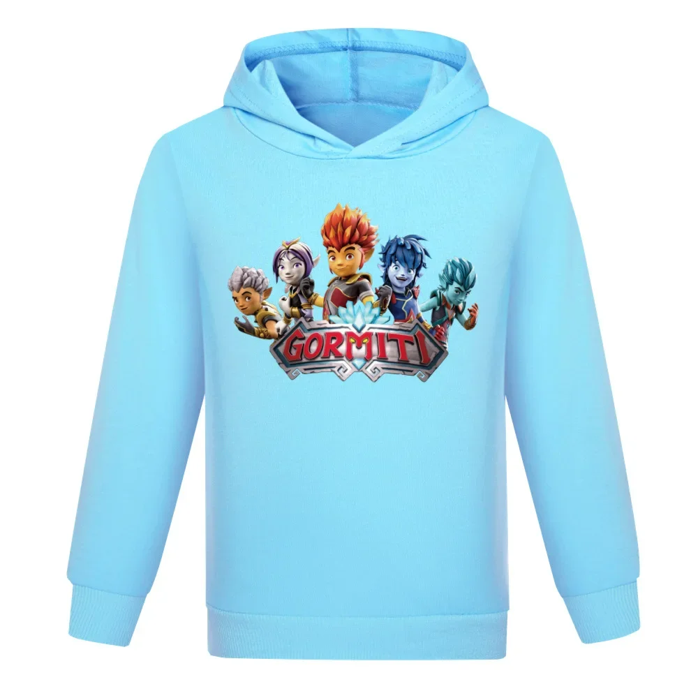 Game Gormiti Toddler Pullover Hoodie Spring Autumn Cartoon Kids Clothes Girls Boys Long Sleeve Sweatshirt Fall Children Outwear