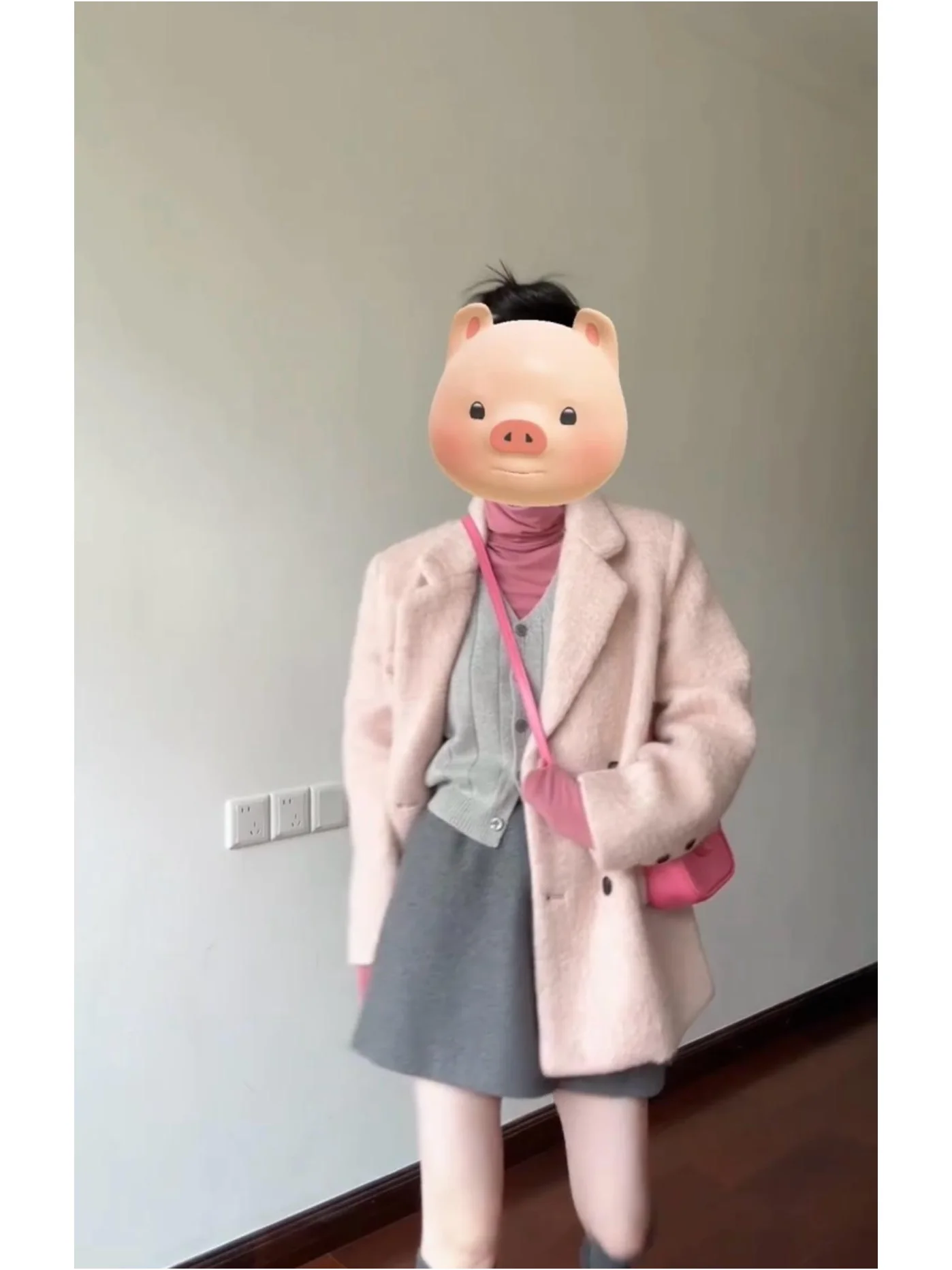 엘리 플러스 사이즈 가을 겨울 한국 스타일 여성 정장 하이 칼라 슬림핏 베스트 또는 스커트 4종 세트