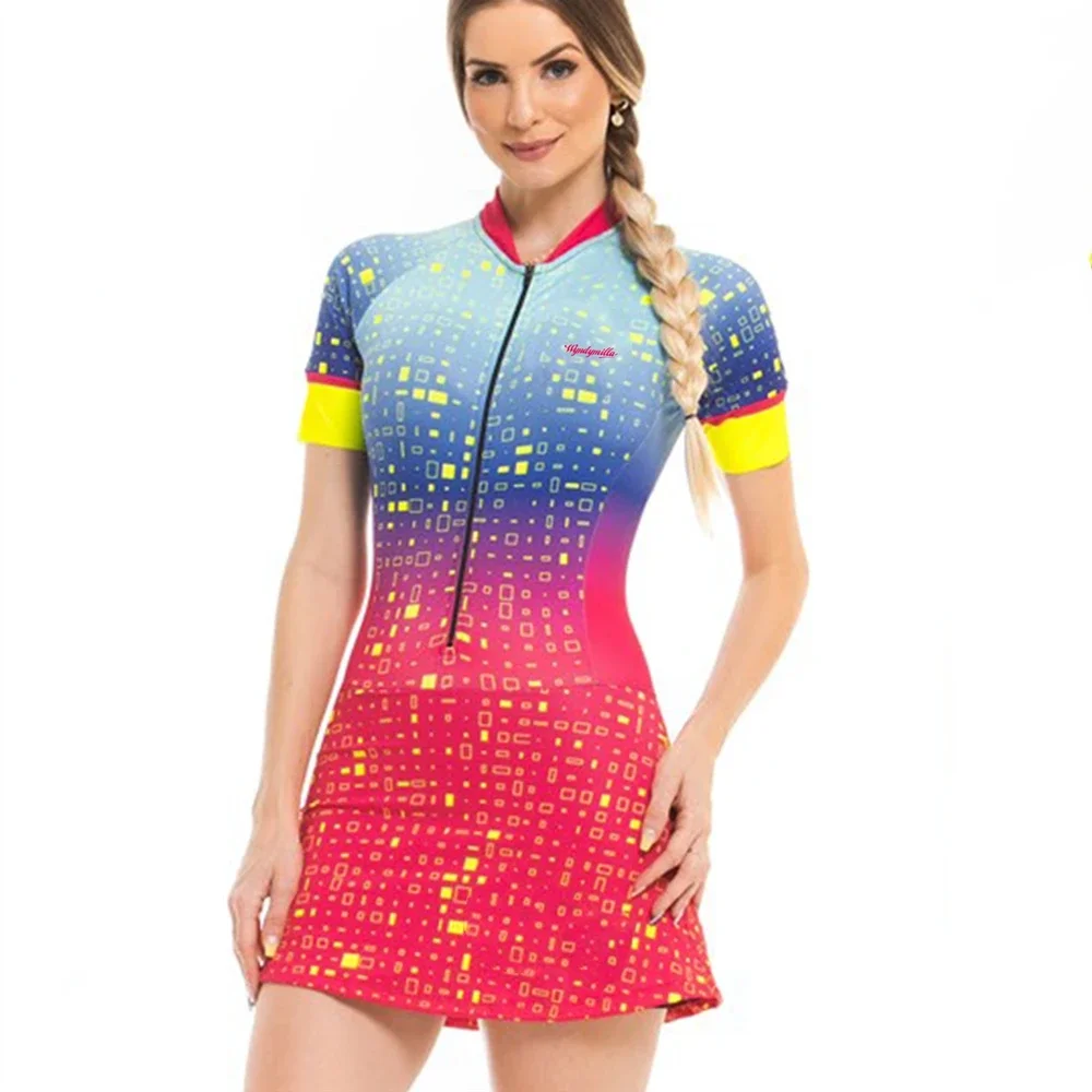 Wyndymilla Long Sleeve Bike Monkeys Outdoor Team Mtb Women's Cycling Jumpsuit Dress Monos Mujer Triathlon Skinsuit Femininas