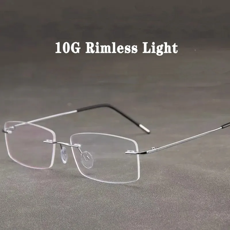 Vintage Metall Randlose Brille Anti-Blaulicht Rahmenlose Bunte Lesebrille für Damen Altersweitsichtige Brille