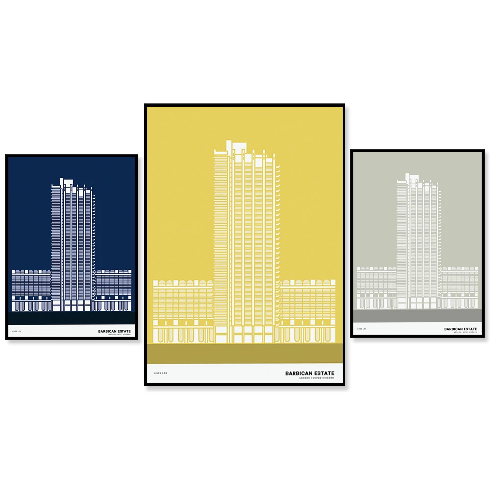 Barbikanischer Kombi, London-Druck |   London Poster |   London Illustration |   London Architecture-Druck |   Londoner Skyline |   Geschenk in London